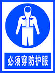 必须穿防护服