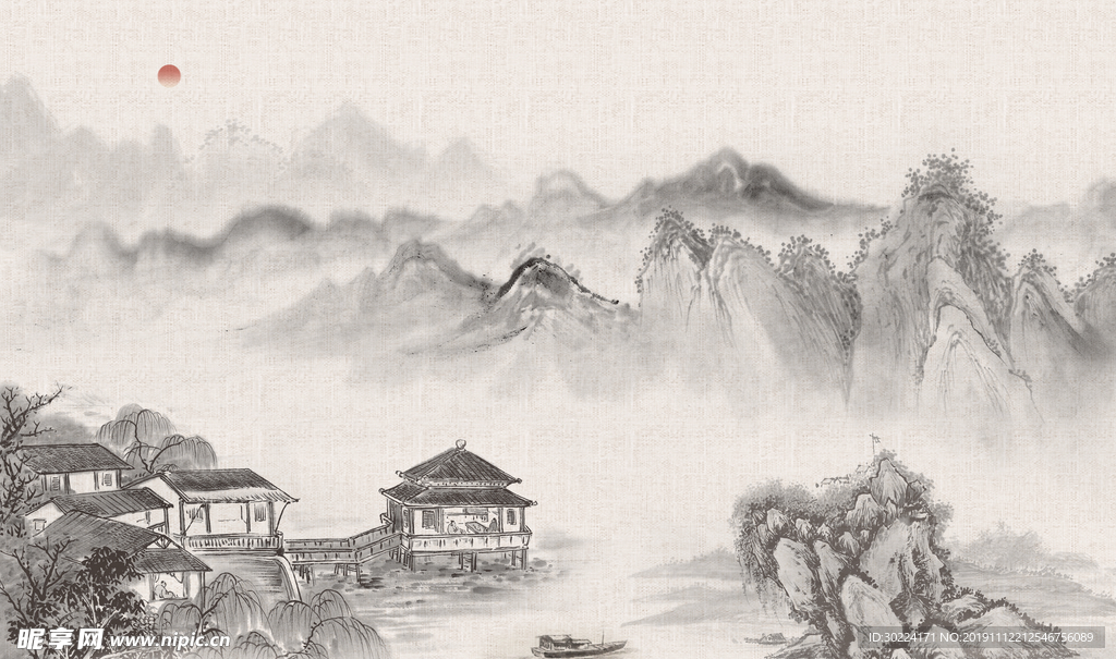 禅意山水画