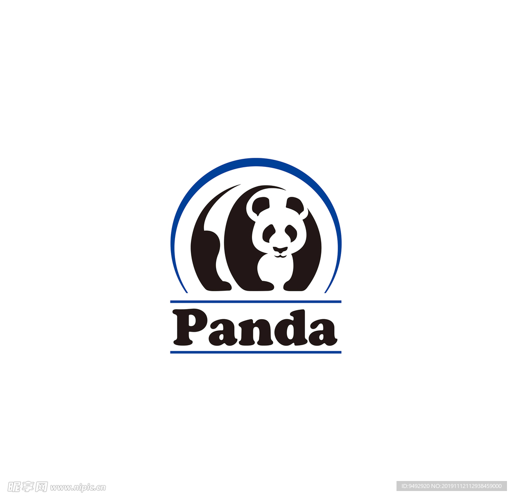 熊猫 手绘线条熊猫