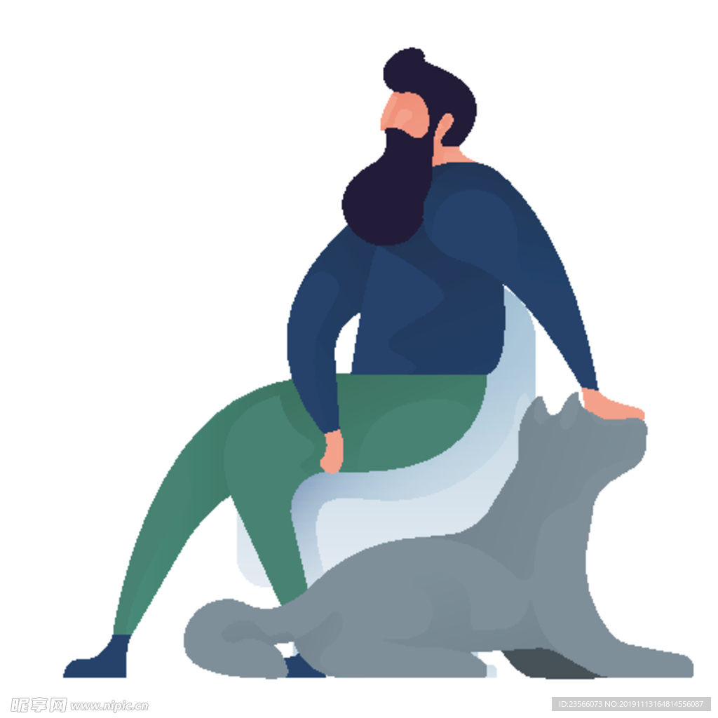 扁平化职业人物插画