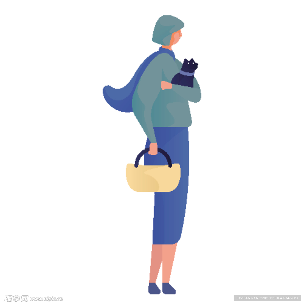 扁平化职业人物插画