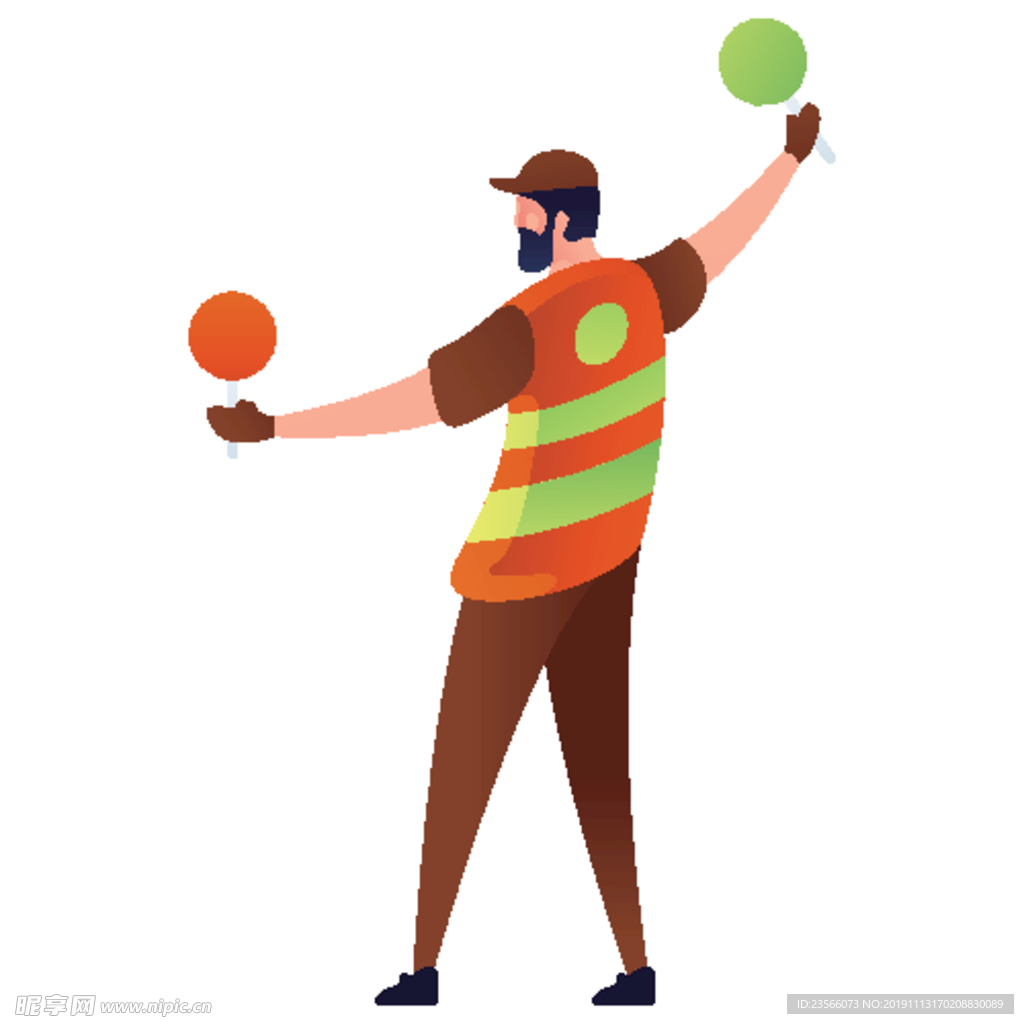 扁平化职业人物插画