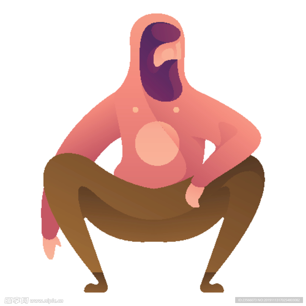 扁平化职业人物插画