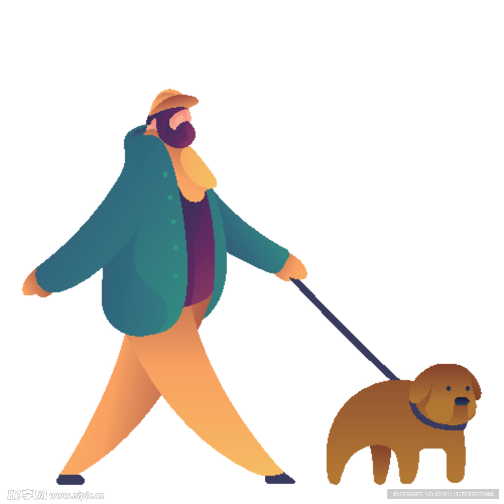 扁平化职业人物插画