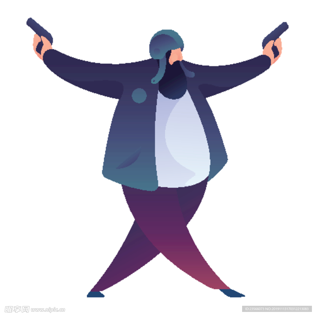 扁平化职业人物插画