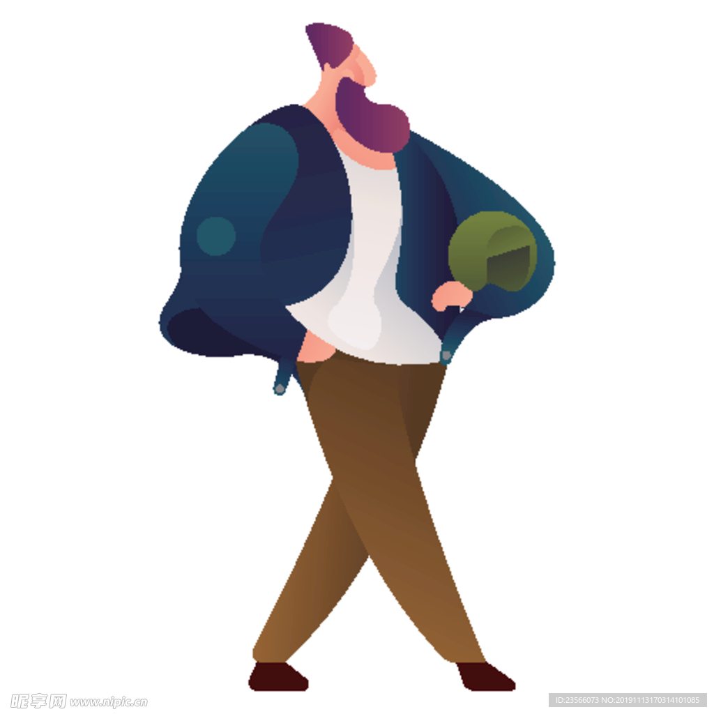 扁平化职业人物插画