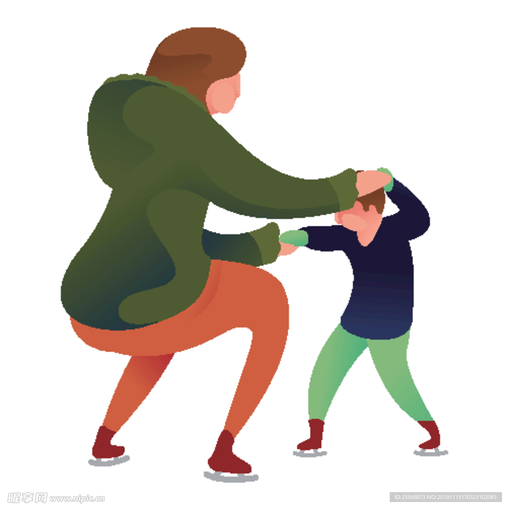 扁平化职业人物插画