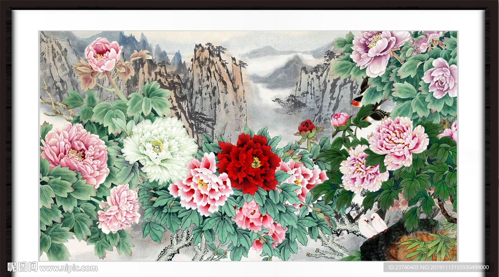 国画牡丹