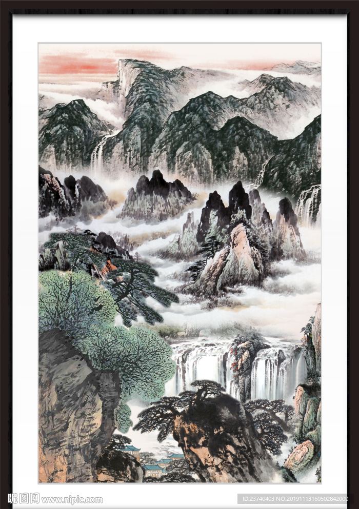 中堂画山水