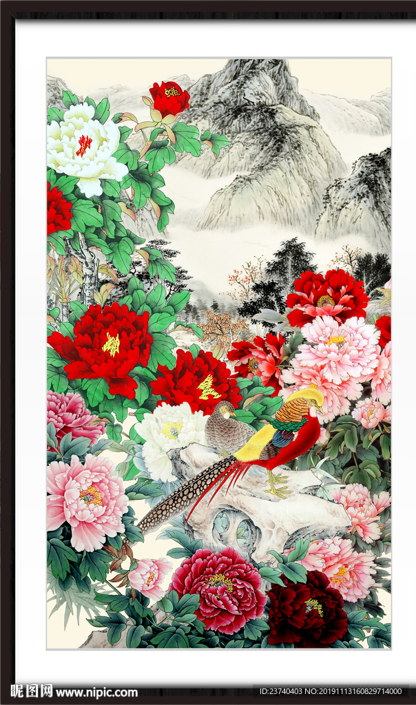 国画牡丹