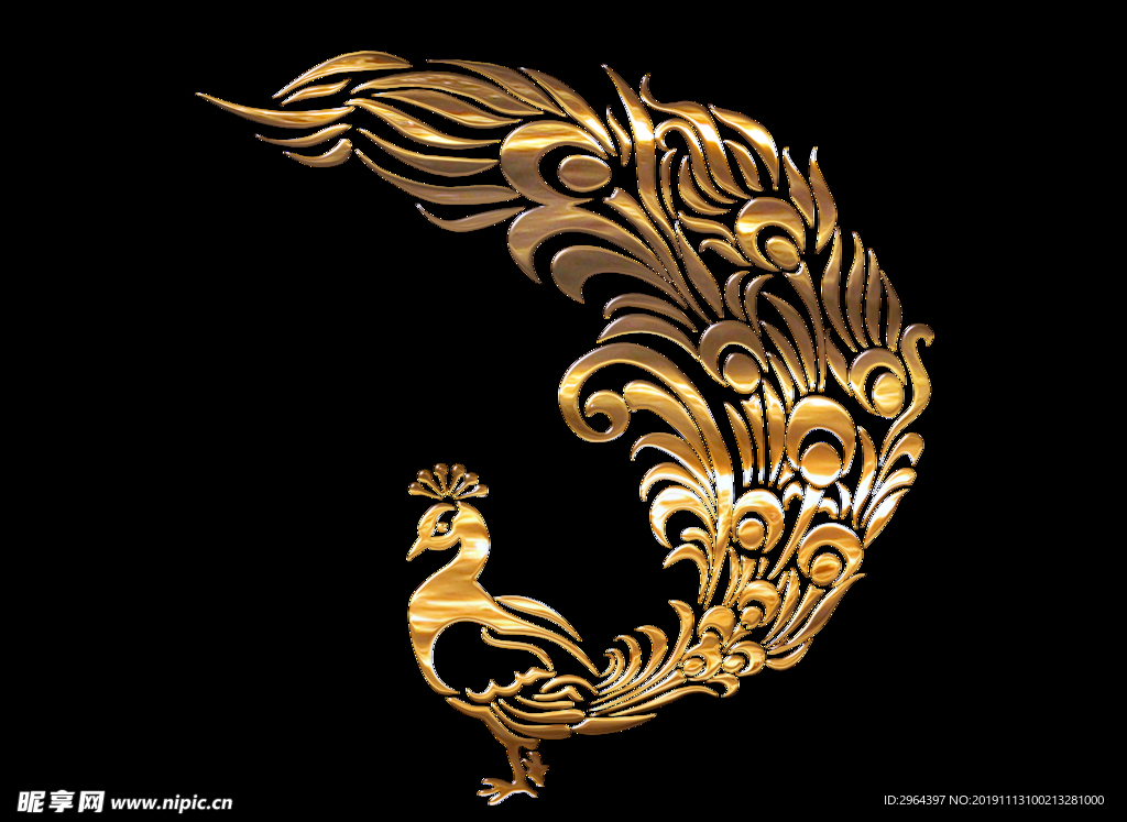 金属孔雀