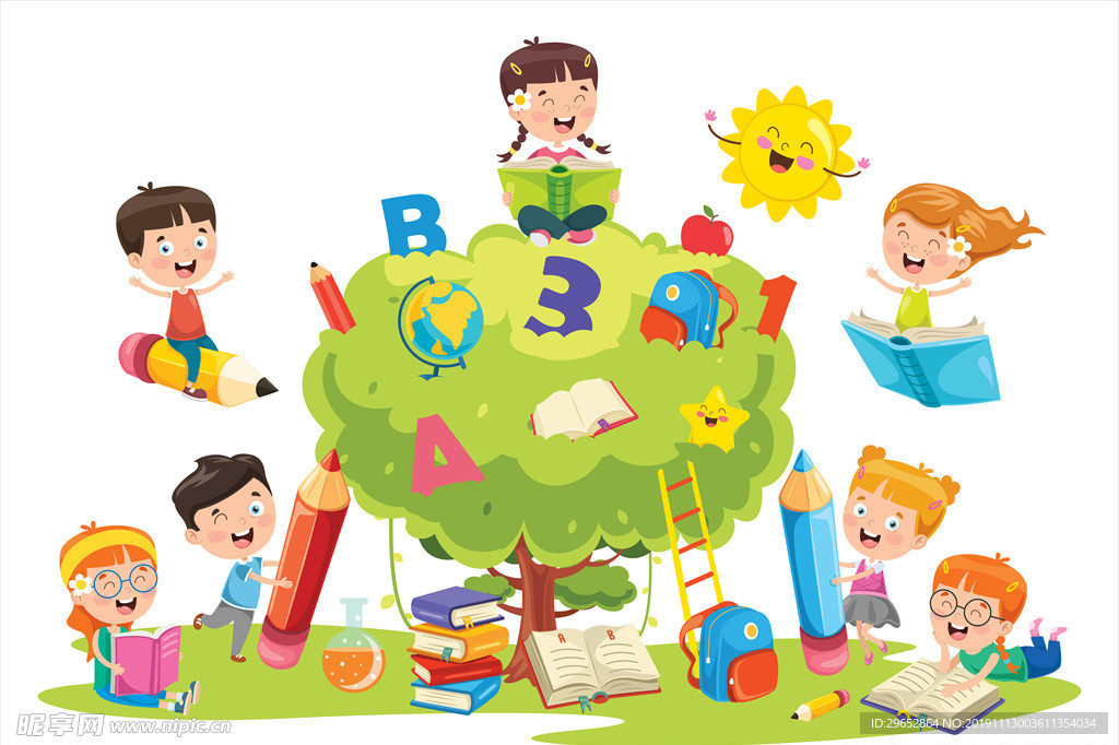 卡通小学生