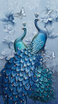孔雀浮雕装饰画