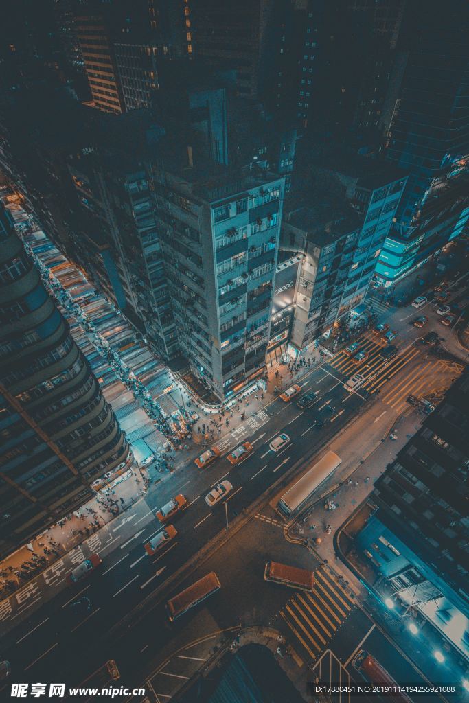 城市的夜景