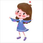 卡通小女孩图片