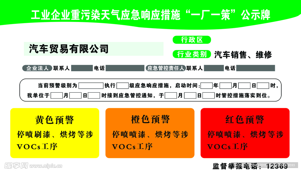 一厂一策公示牌