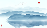 水墨山水画