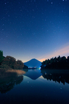 湖景 星空