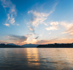 湖景 天空