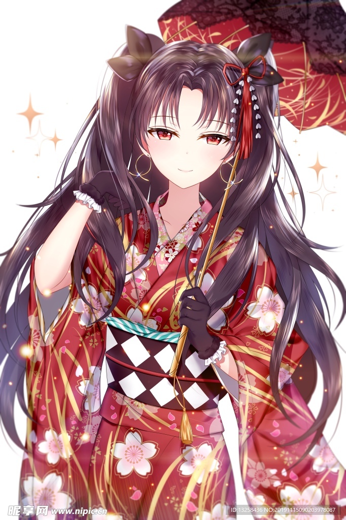 彩色插画人物动漫背景
