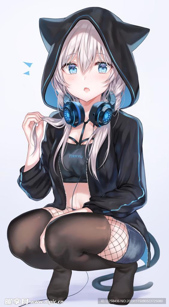 彩色插画人物动漫背景