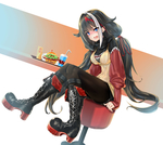彩色插画人物动漫背景
