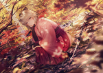彩色插画人物动漫背景