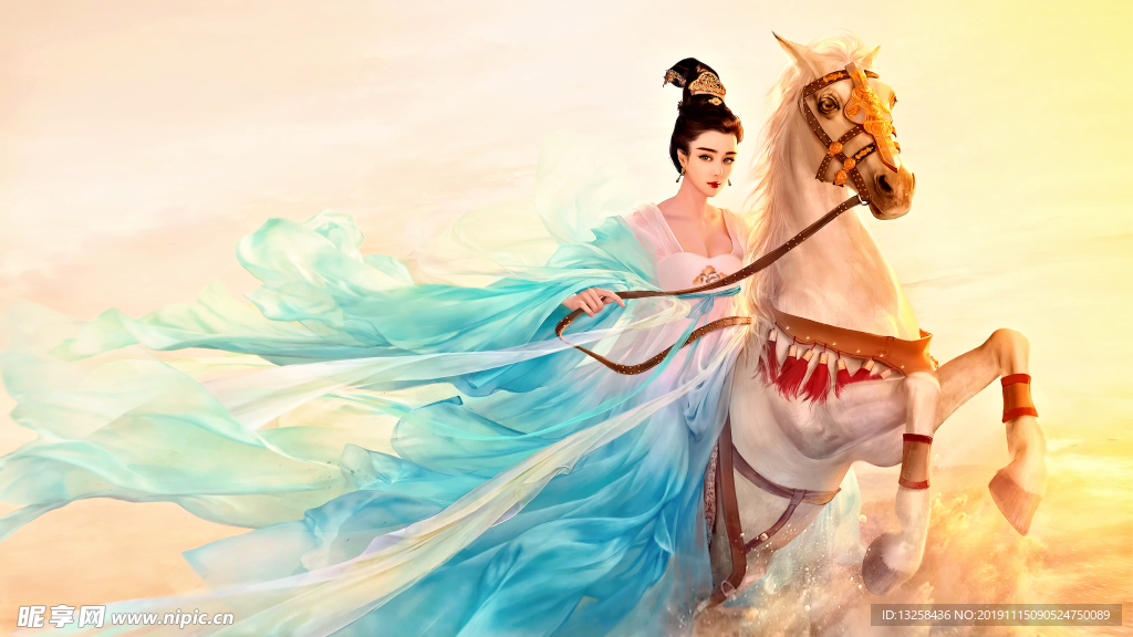 彩色插画人物动漫背景
