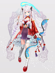 彩色插画人物动漫背景