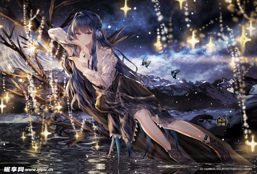 彩色插画人物动漫背景