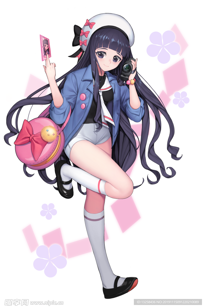 彩色插画人物动漫背景