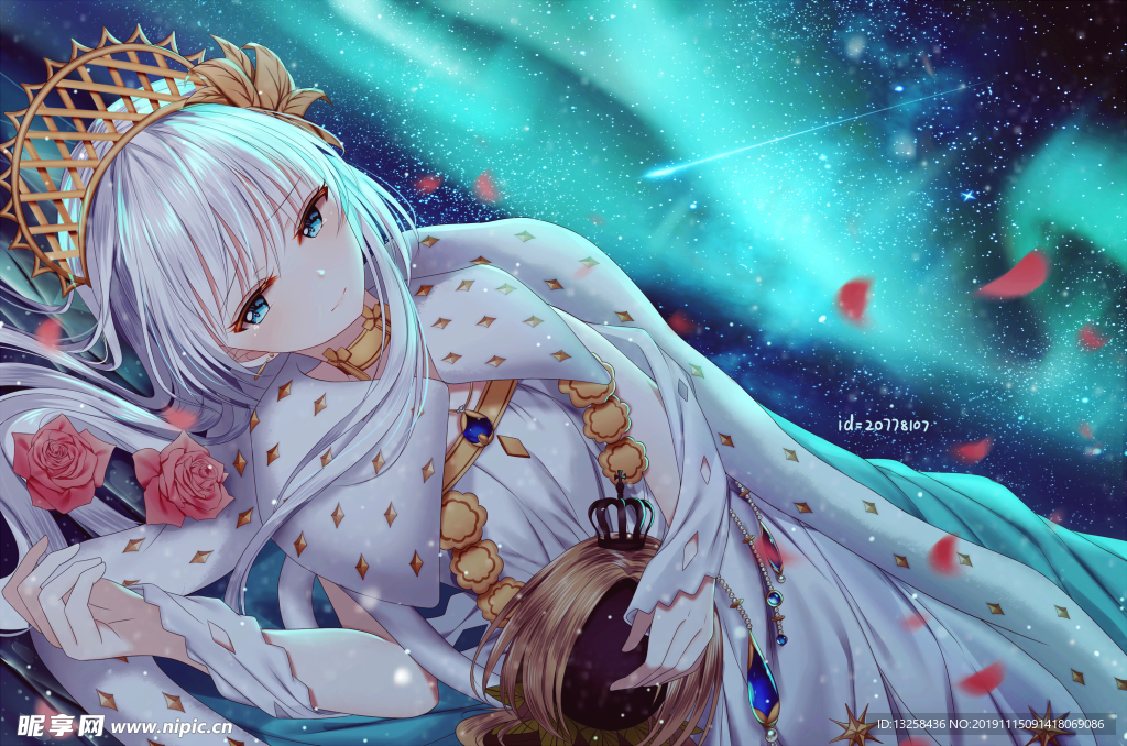 彩色插画人物动漫背景