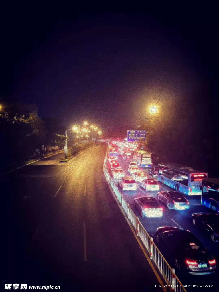 夜色下的风景