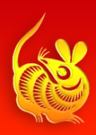 剪纸鼠