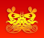 剪纸鼠
