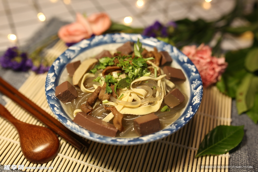 食物素材 鸭血粉丝 鸭血 粉丝