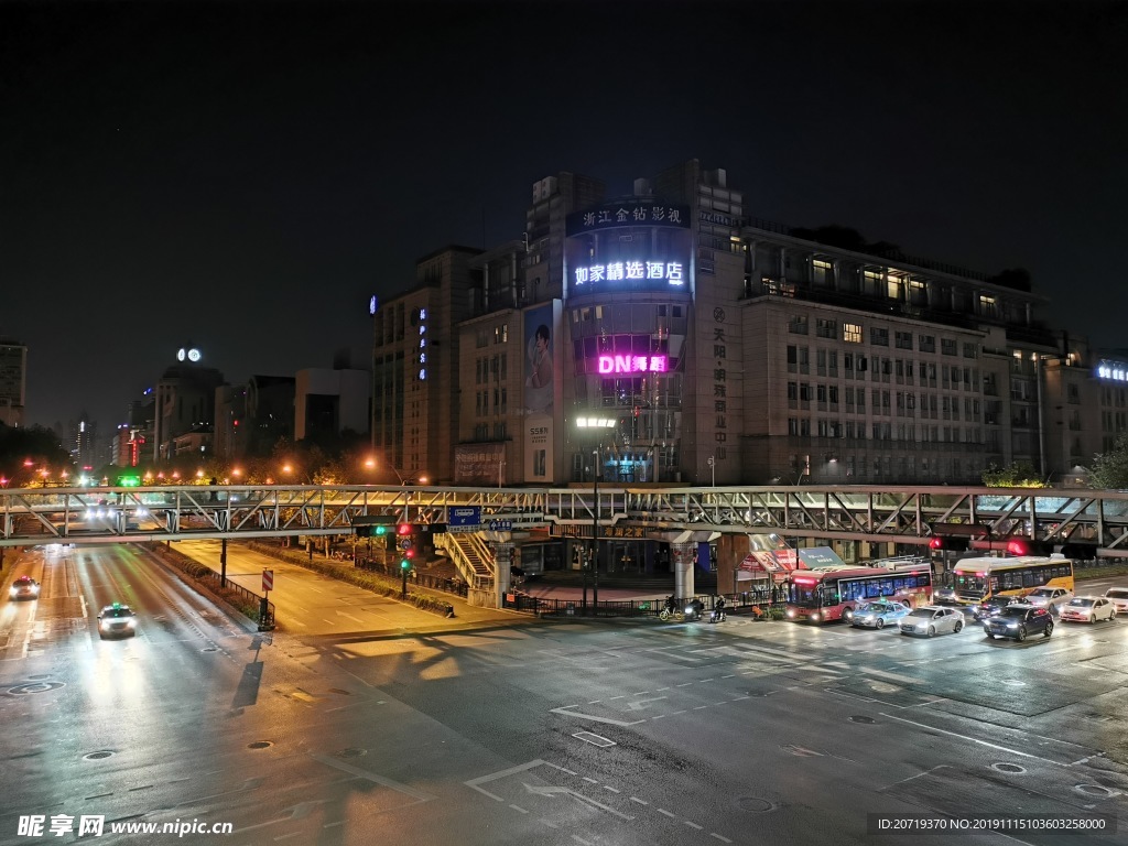 杭州市中心夜景