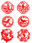 中国风节日剪纸画