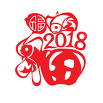 中国风节日剪纸画