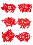 中国风节日剪纸画