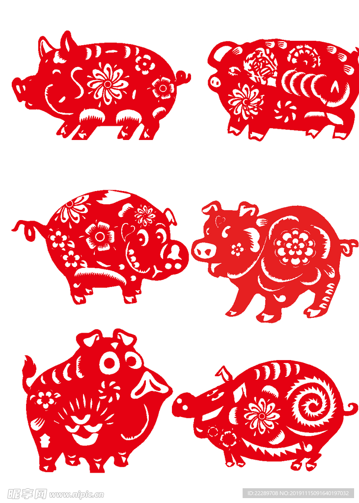 中国风节日剪纸画