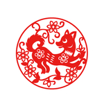 中国风节日剪纸画