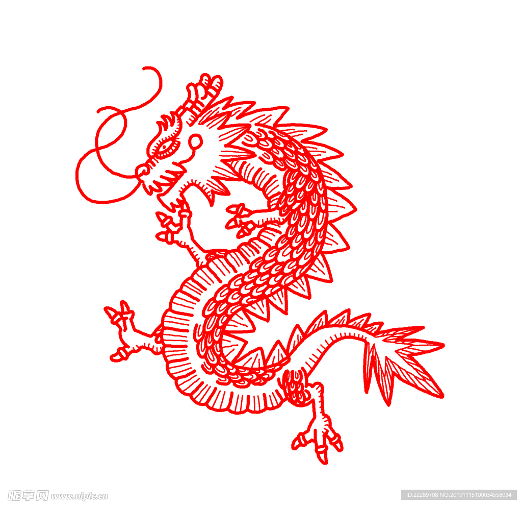 中国风节日剪纸画