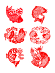 中国风节日剪纸画