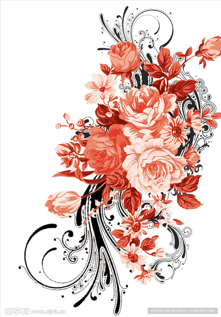 红色花朵