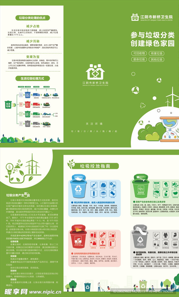 医院垃圾分类折页