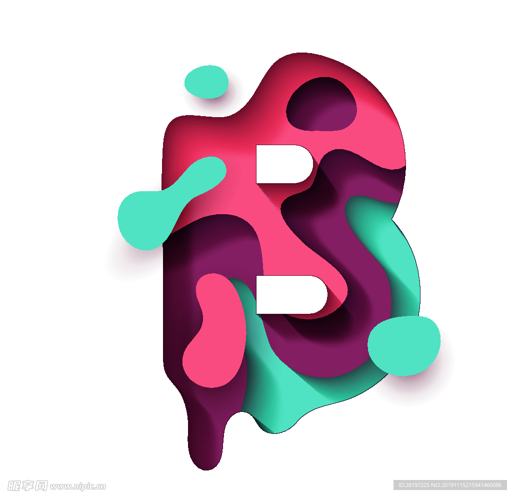 矢量水波字母