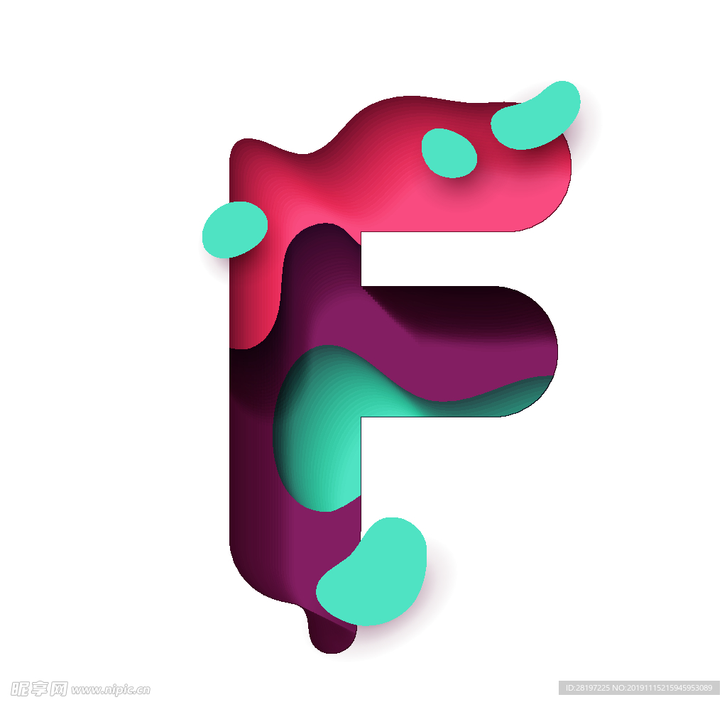 矢量水波字母