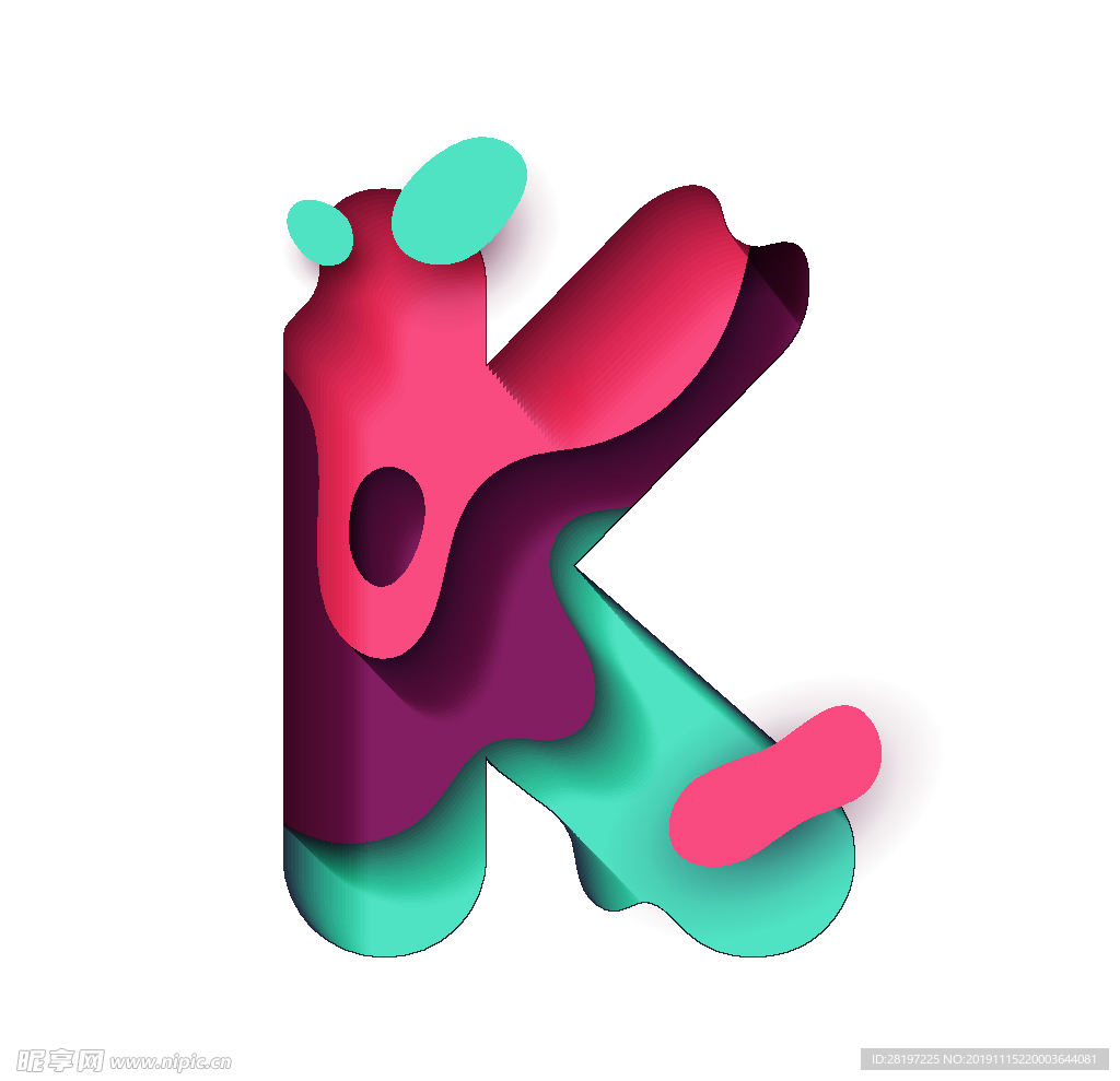 矢量水波字母