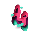 矢量水波字母